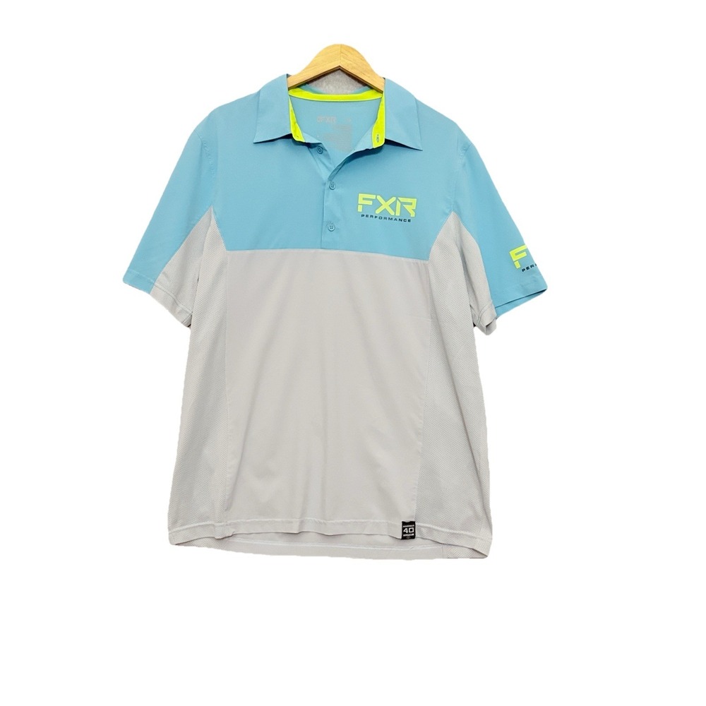 FXR Fishing Shirt Mens Size Large Cast Performance UPF Tech‎ S/S Vented Button